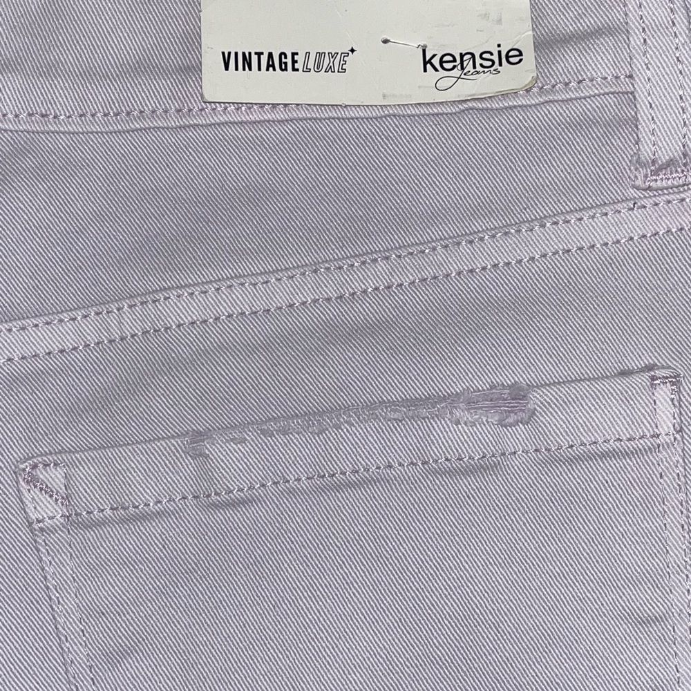 Kensie size 10/30 lilac denim slim fit with raw edge hem NWT - Picture 12 of 14